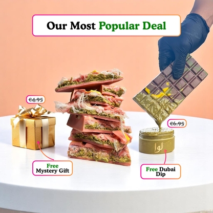 Luxury Pink Pop Chocolate Bar – White Chocolate with Pistachio & Crunch