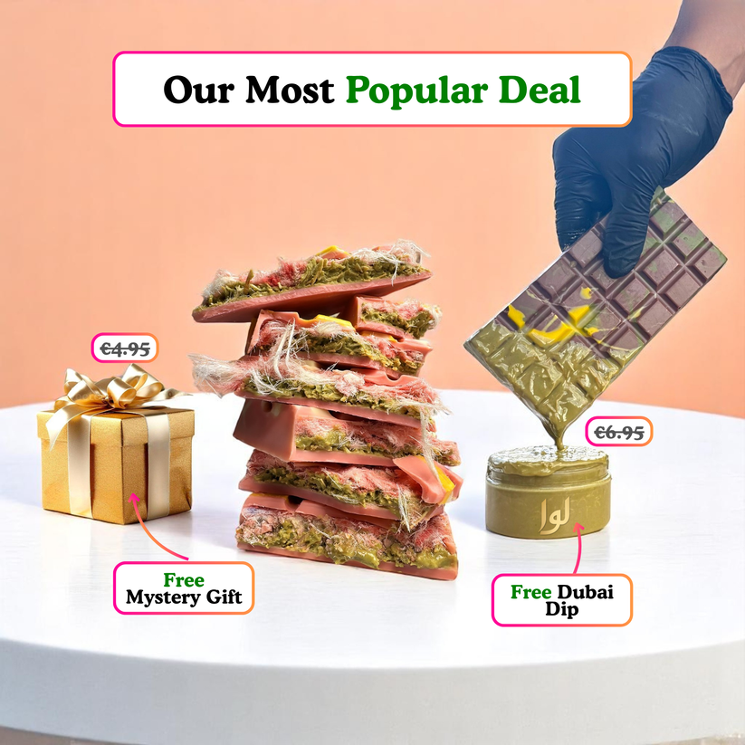 Luxury Pink Pop Chocolate Bar – White Chocolate with Pistachio & Crunch