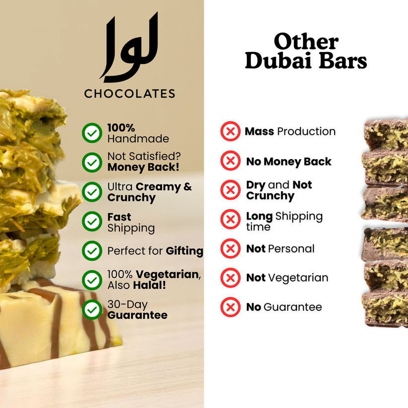 Dubai chocolade reep kopen 220 gram